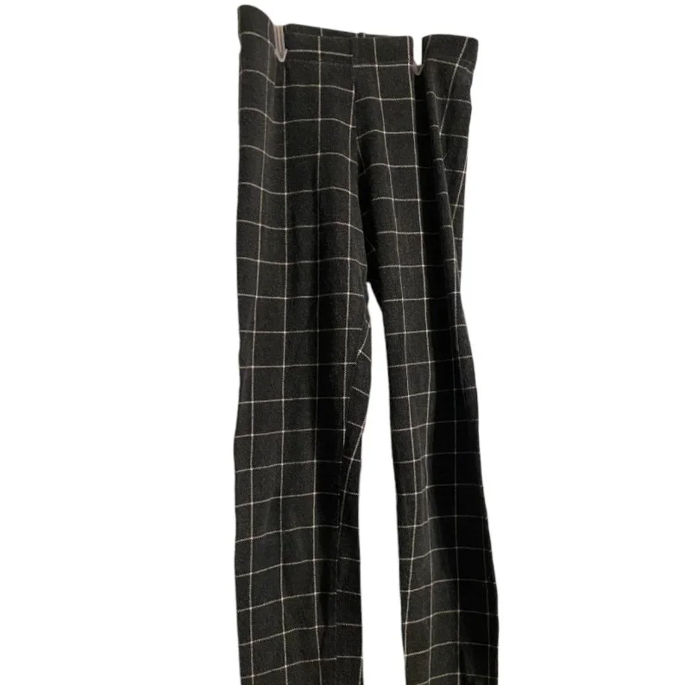 Old Navy black and white checkered leggings sz L‎ 10-12